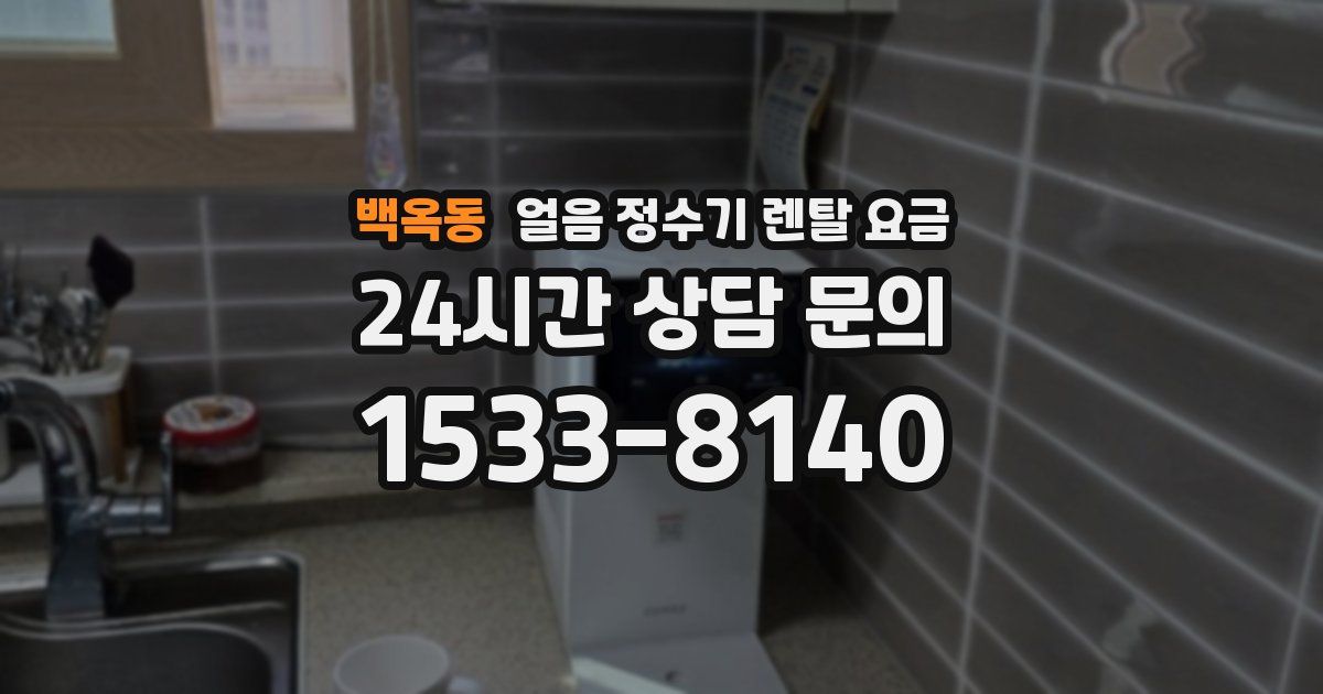 백옥동 얼음 정수기 렌탈 요금
