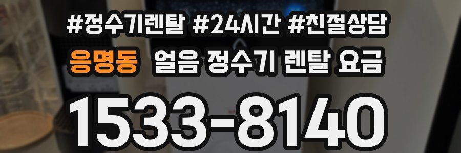 응명동 얼음 정수기 렌탈 요금