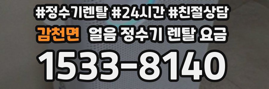 감천면 얼음 정수기 렌탈 요금