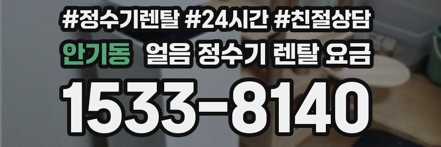 안기동 얼음 정수기 렌탈 요금