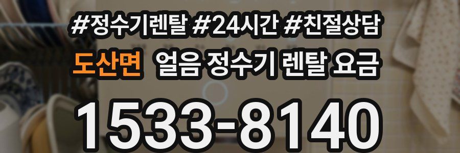 도산면 얼음 정수기 렌탈 요금