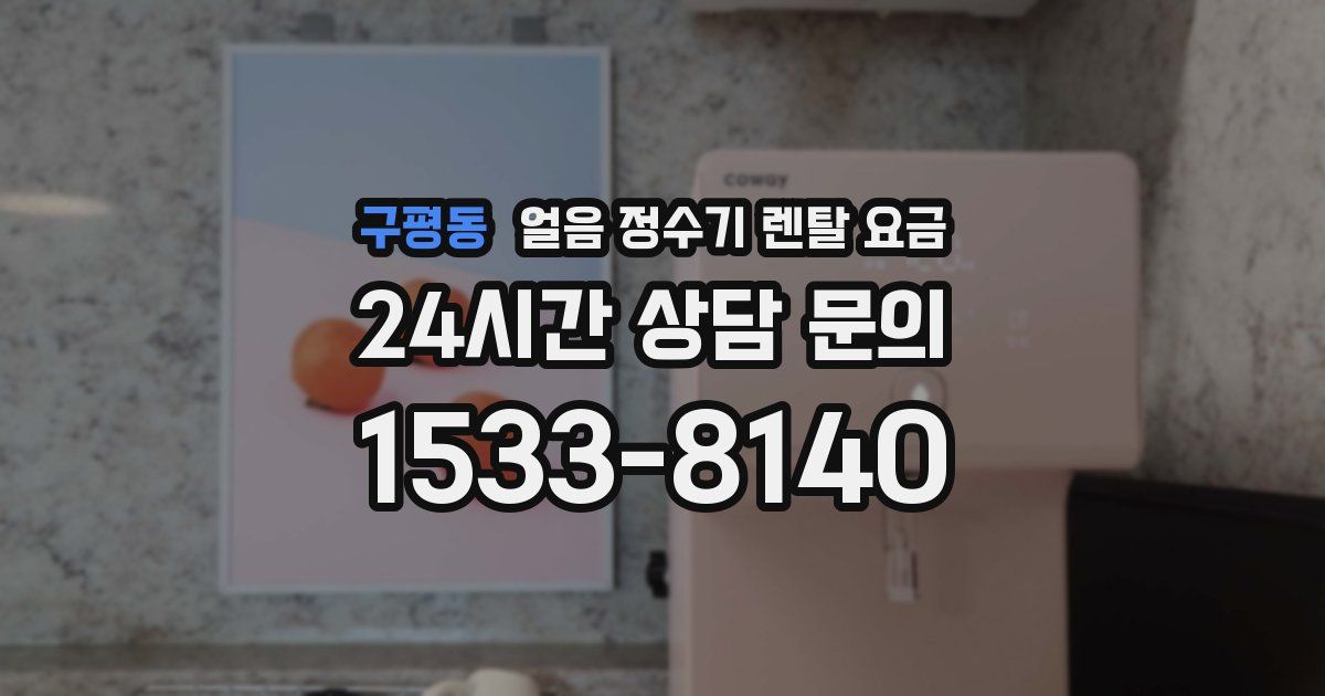 구평동 얼음 정수기 렌탈 요금