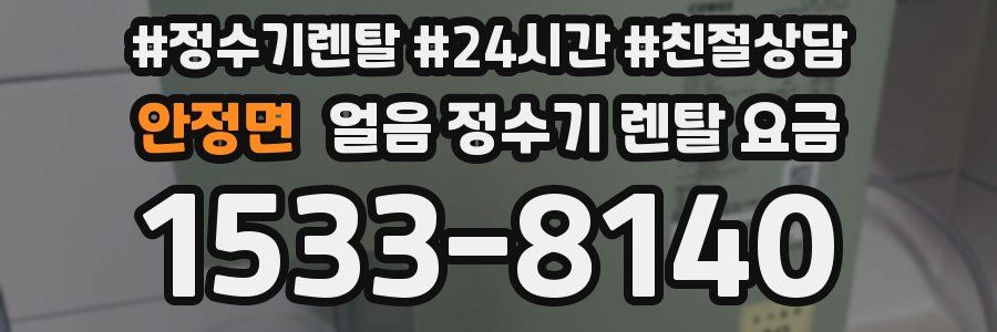 안정면 얼음 정수기 렌탈 요금