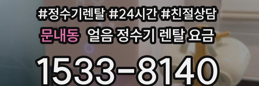 문내동 얼음 정수기 렌탈 요금