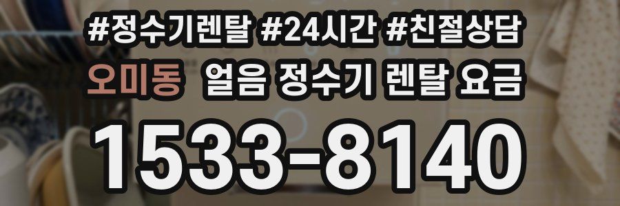 오미동 얼음 정수기 렌탈 요금