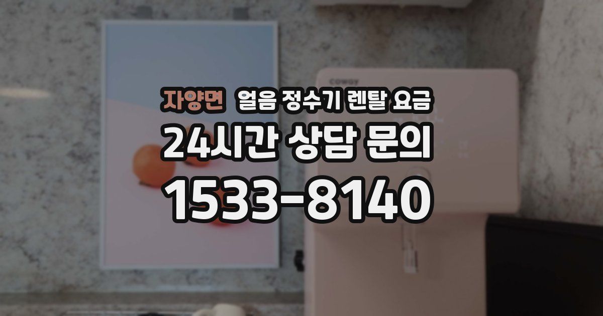 자양면 얼음 정수기 렌탈 요금
