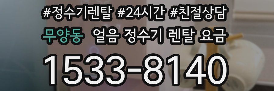 무양동 얼음 정수기 렌탈 요금