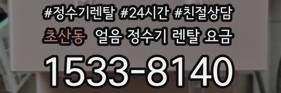 초산동 얼음 정수기 렌탈 요금