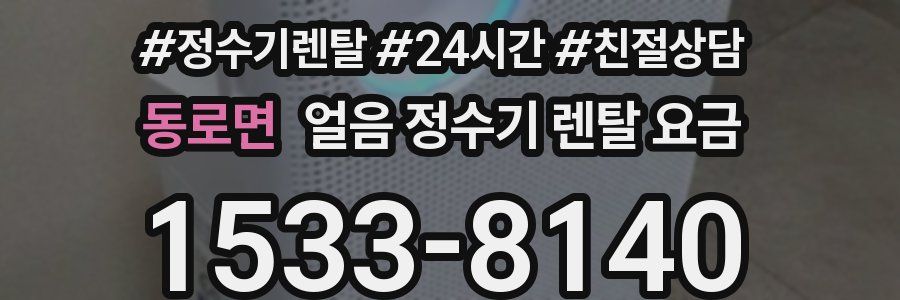 동로면 얼음 정수기 렌탈 요금