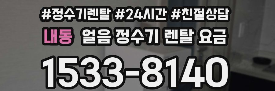 내동 얼음 정수기 렌탈 요금
