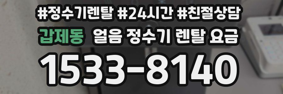 갑제동 얼음 정수기 렌탈 요금