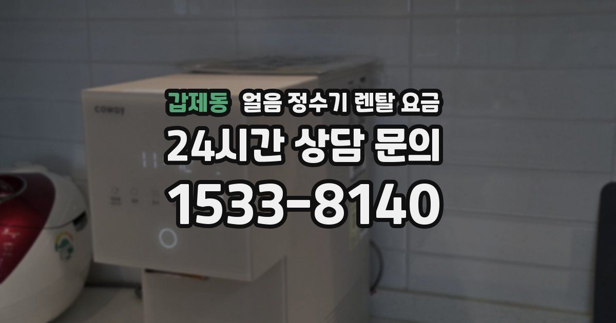 갑제동 얼음 정수기 렌탈 요금
