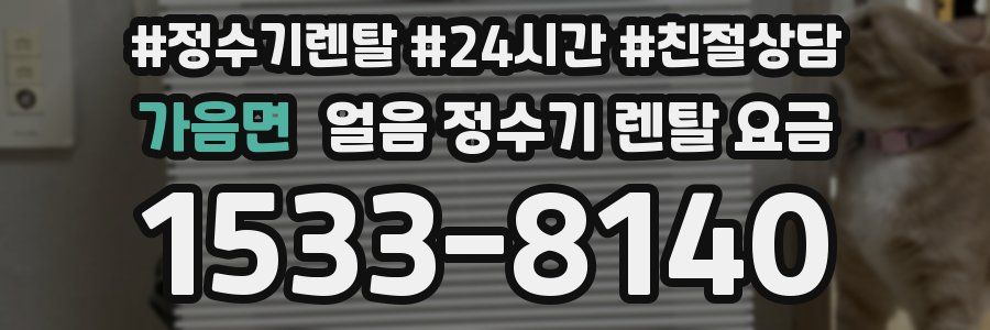 가음면 얼음 정수기 렌탈 요금