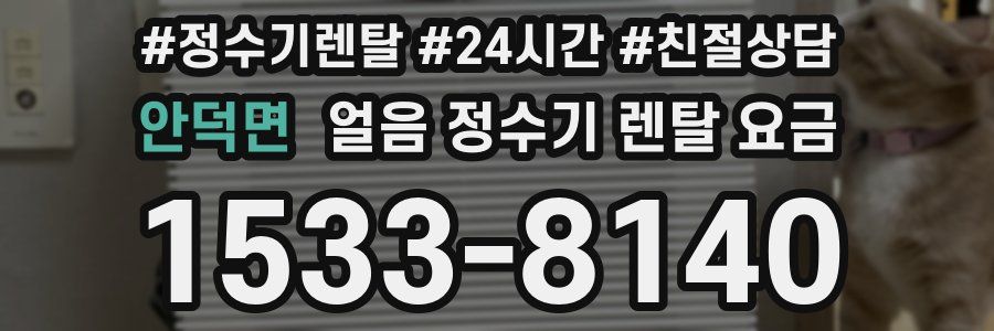 안덕면 얼음 정수기 렌탈 요금