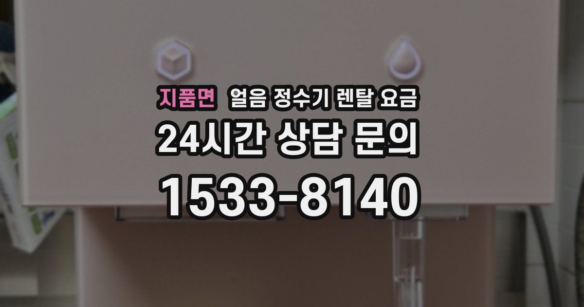 지품면 얼음 정수기 렌탈 요금