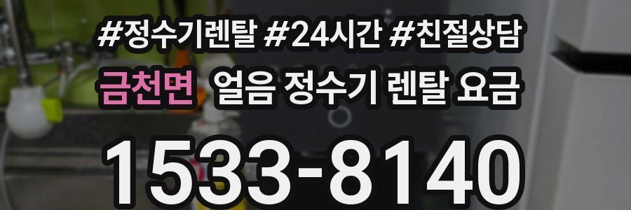 금천면 얼음 정수기 렌탈 요금