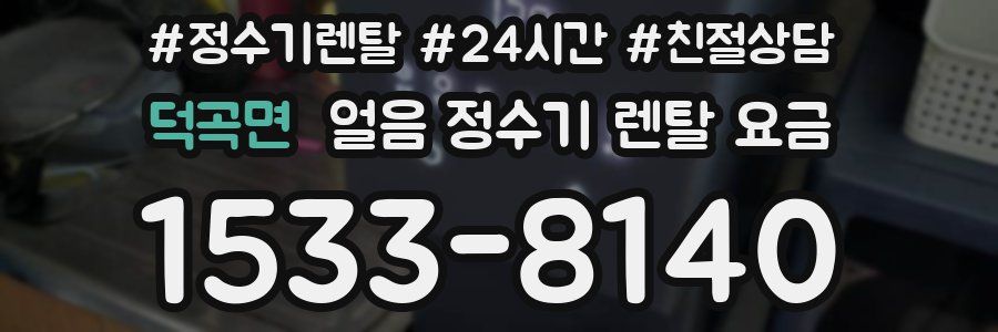 덕곡면 얼음 정수기 렌탈 요금