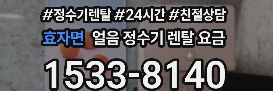 효자면 얼음 정수기 렌탈 요금