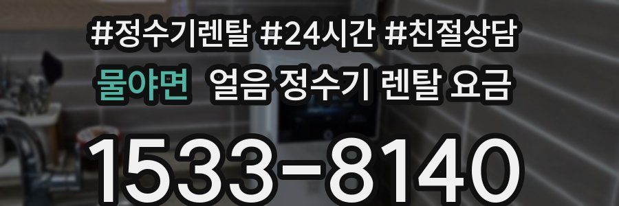 물야면 얼음 정수기 렌탈 요금