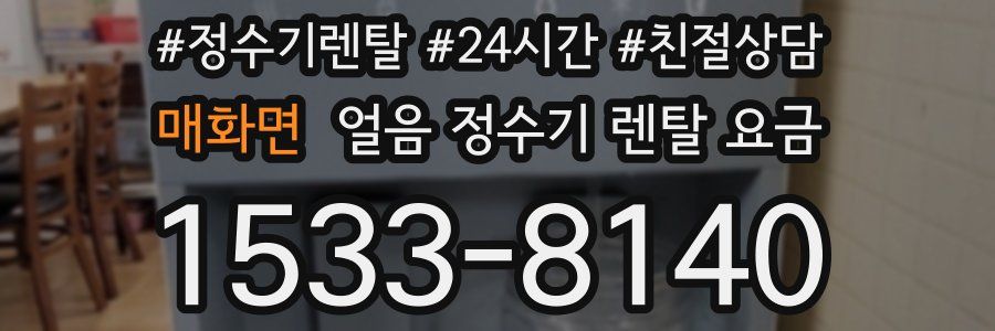 매화면 얼음 정수기 렌탈 요금