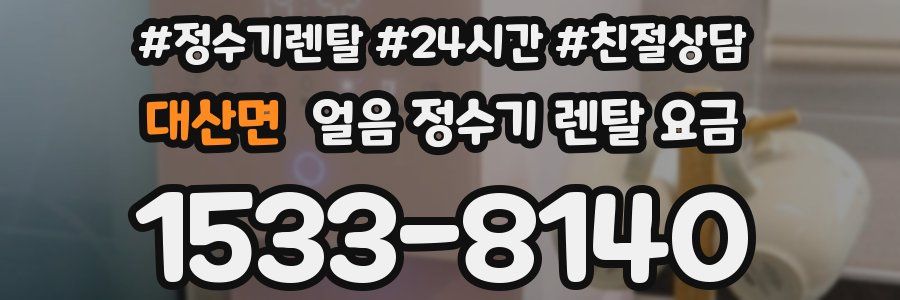 대산면 얼음 정수기 렌탈 요금