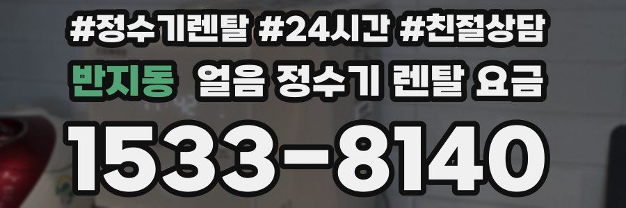 반지동 얼음 정수기 렌탈 요금
