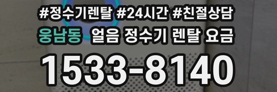 웅남동 얼음 정수기 렌탈 요금