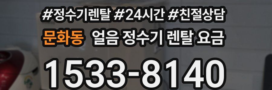 문화동 얼음 정수기 렌탈 요금