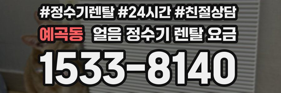 예곡동 얼음 정수기 렌탈 요금