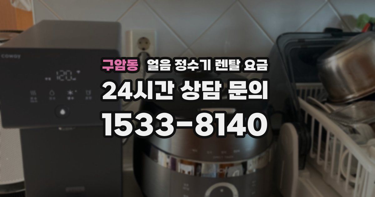 구암동 얼음 정수기 렌탈 요금