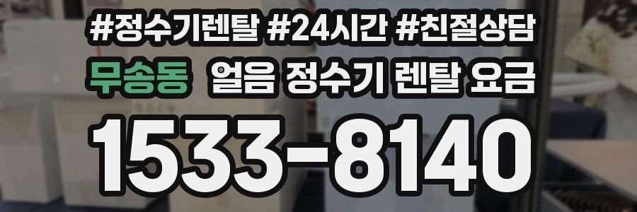 무송동 얼음 정수기 렌탈 요금