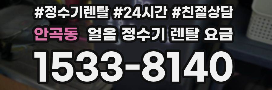 안곡동 얼음 정수기 렌탈 요금