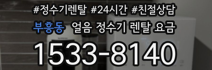 부흥동 얼음 정수기 렌탈 요금