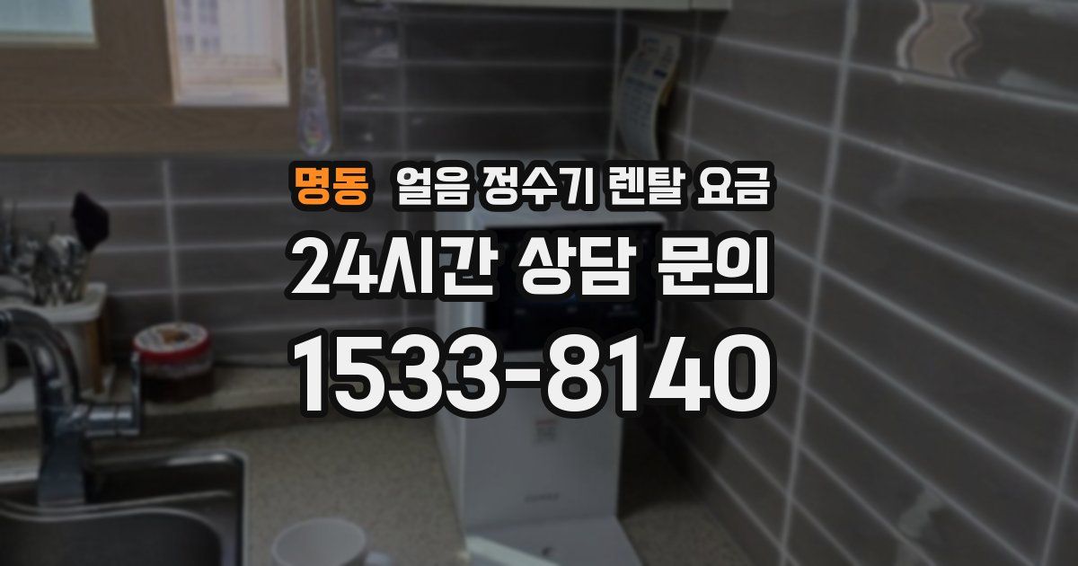 명동 얼음 정수기 렌탈 요금