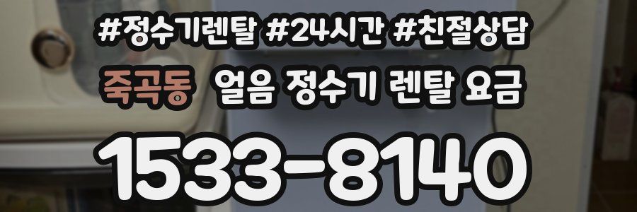 죽곡동 얼음 정수기 렌탈 요금
