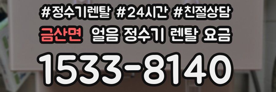 금산면 얼음 정수기 렌탈 요금