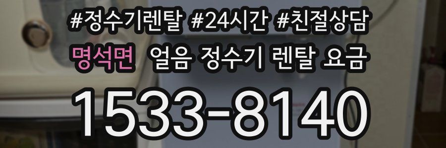 명석면 얼음 정수기 렌탈 요금