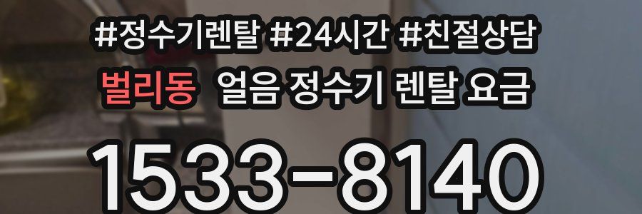 벌리동 얼음 정수기 렌탈 요금