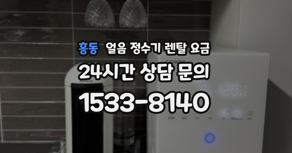 흥동 얼음 정수기 렌탈 요금