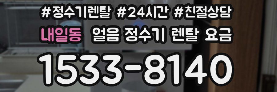 내일동 얼음 정수기 렌탈 요금