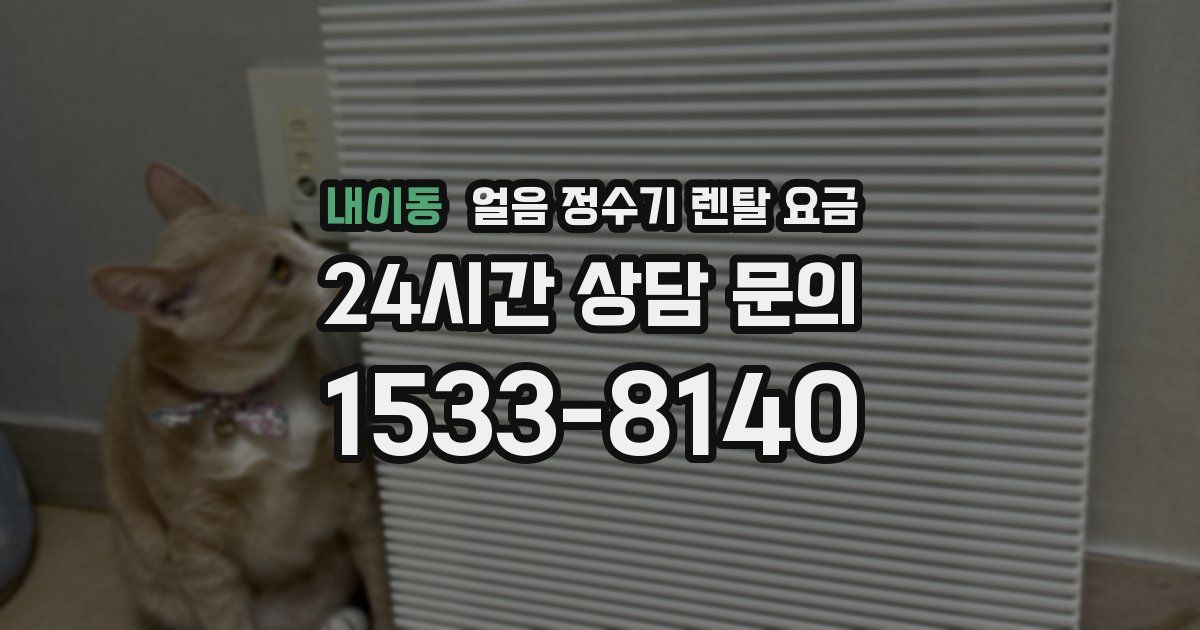내이동 얼음 정수기 렌탈 요금