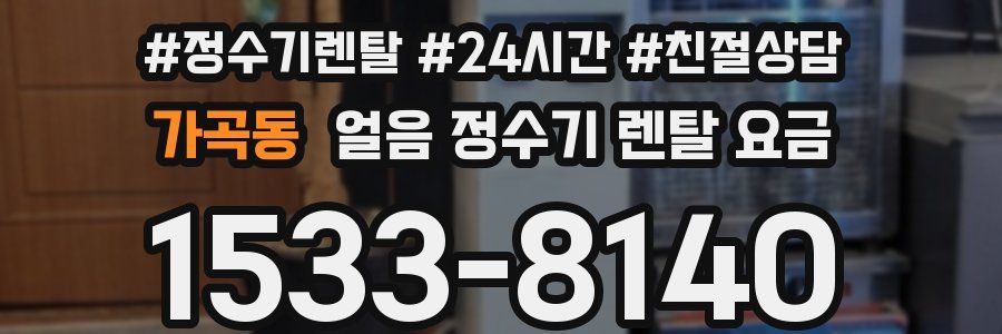 가곡동 얼음 정수기 렌탈 요금