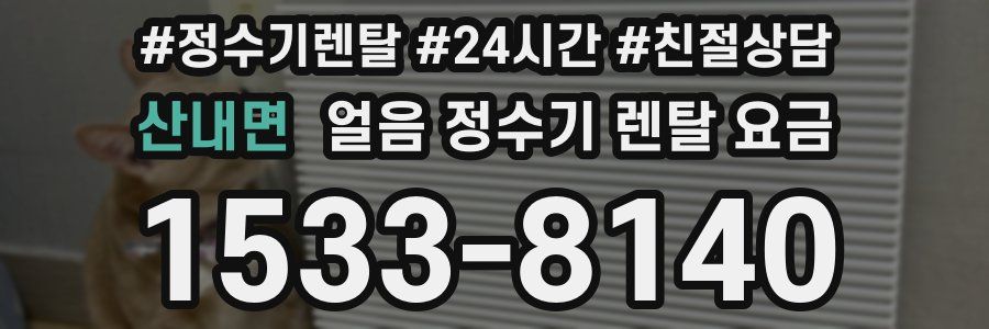산내면 얼음 정수기 렌탈 요금