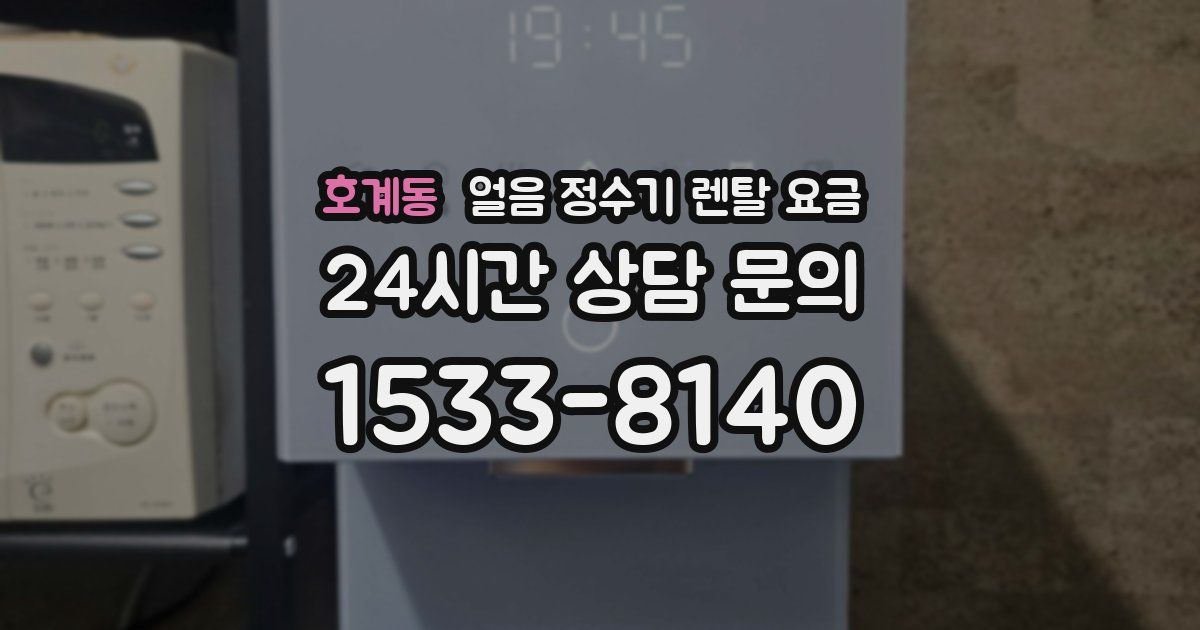 호계동 얼음 정수기 렌탈 요금