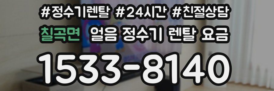 칠곡면 얼음 정수기 렌탈 요금