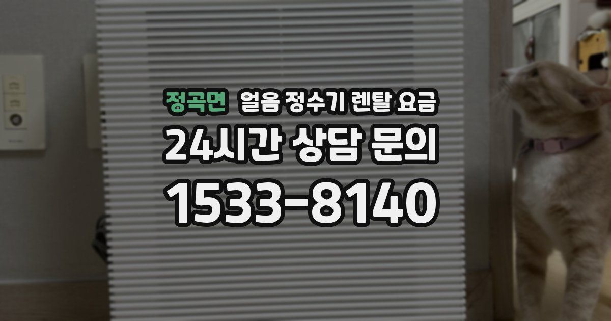 정곡면 얼음 정수기 렌탈 요금