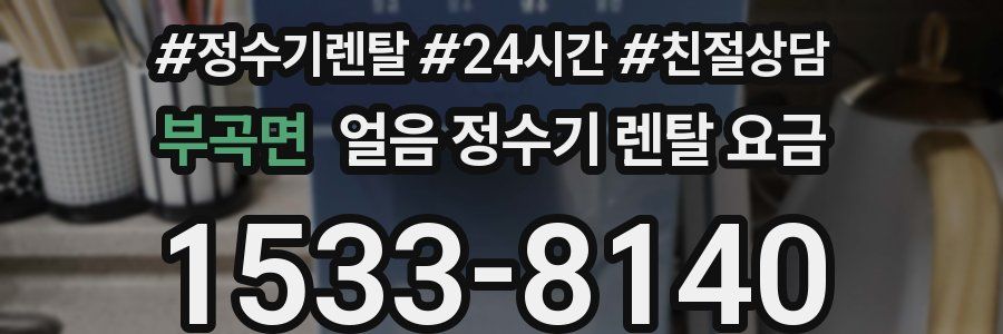 부곡면 얼음 정수기 렌탈 요금