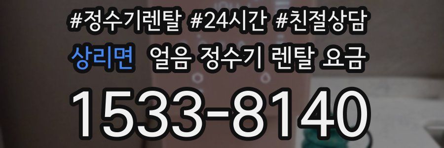 상리면 얼음 정수기 렌탈 요금