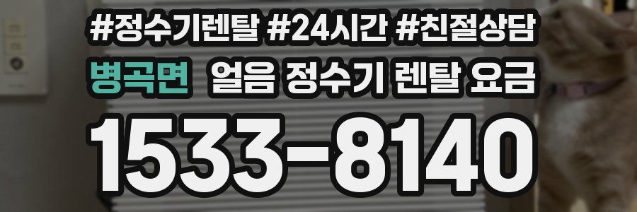 병곡면 얼음 정수기 렌탈 요금