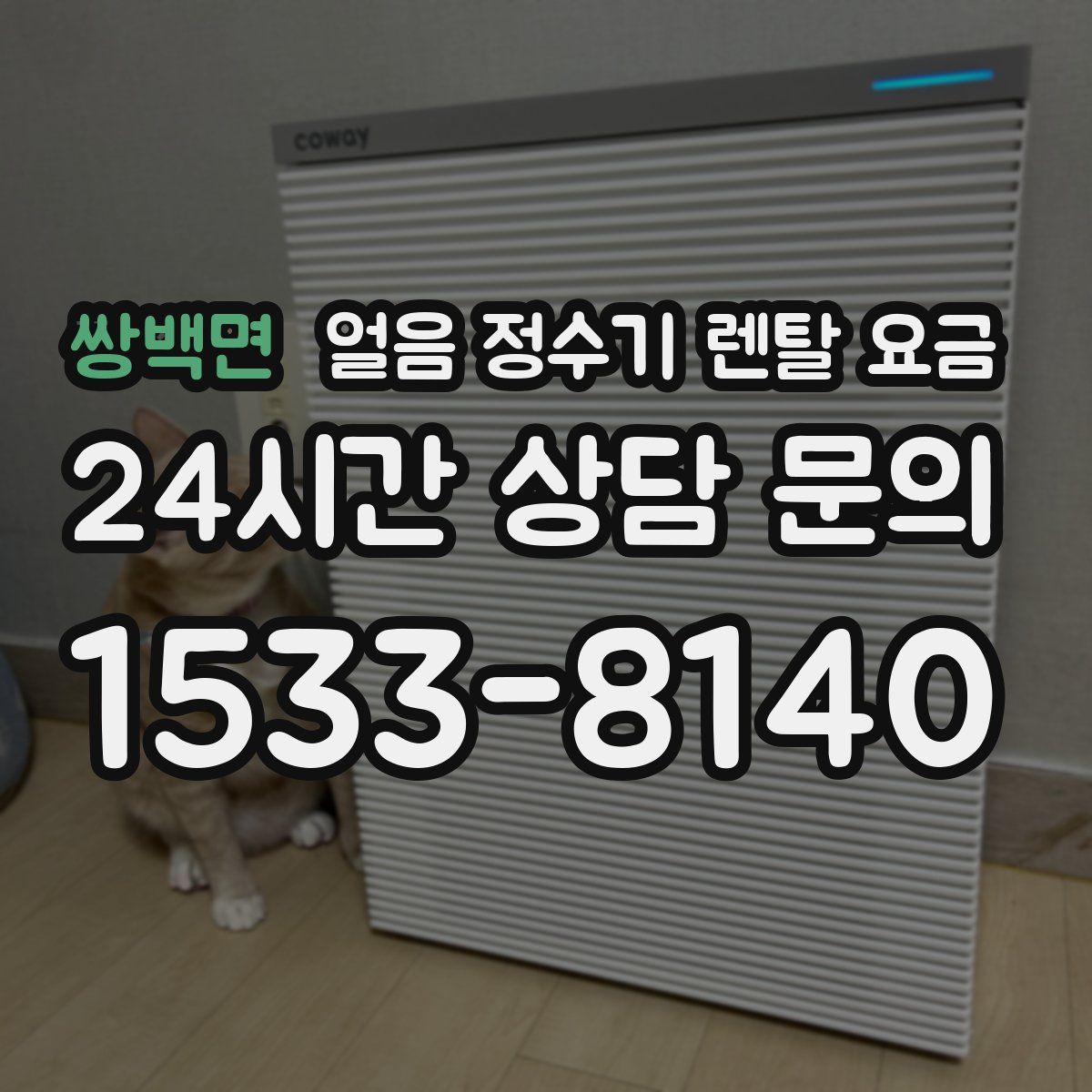 쌍백면 얼음 정수기 렌탈 요금